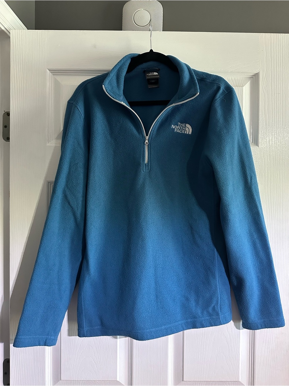 The North Face Men's Teal Blue Half-Zip Fleece Pullover
